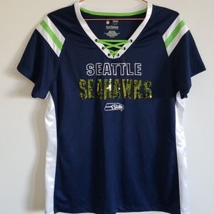 Seattle Seahawks Lace Up Bling Jersey Shirt